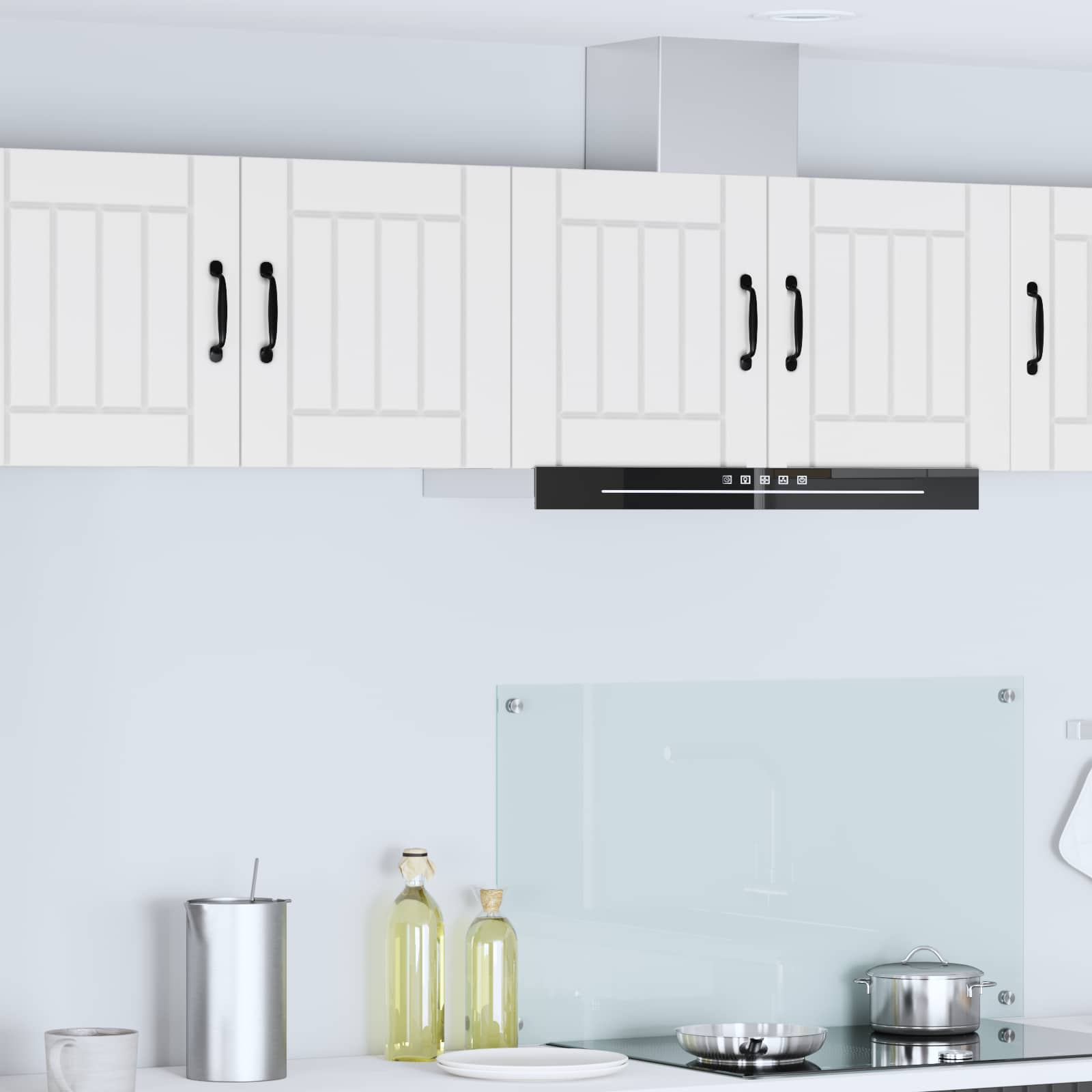 vidaXL Wall Cabinet LUCCA 2 pcs White Engineered Wood 1