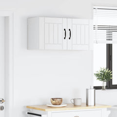 vidaXL Wall Cabinet LUCCA 2 pcs White Engineered Wood 4