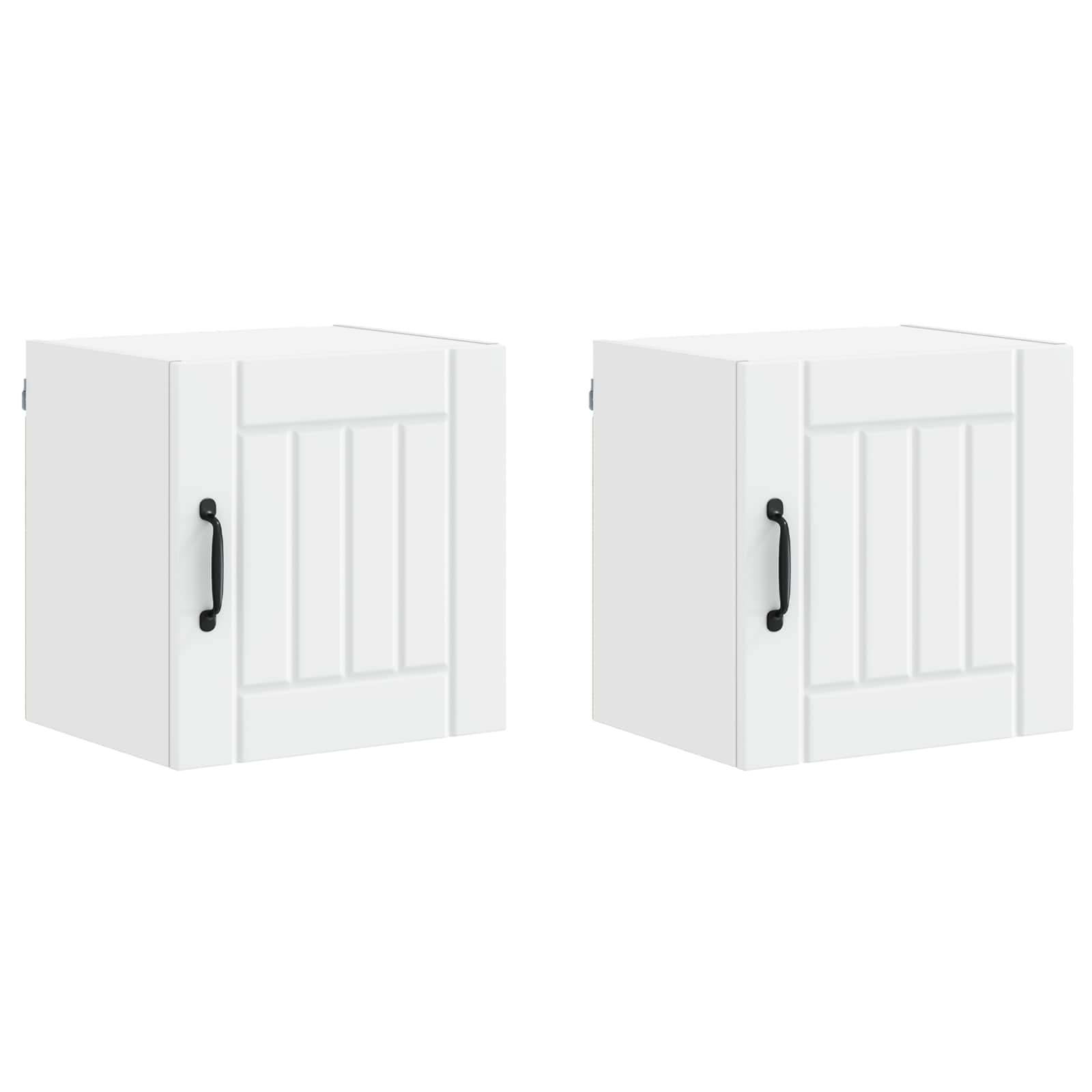 vidaXL Wall Cabinet LUCCA 2 pcs White Engineered Wood 2