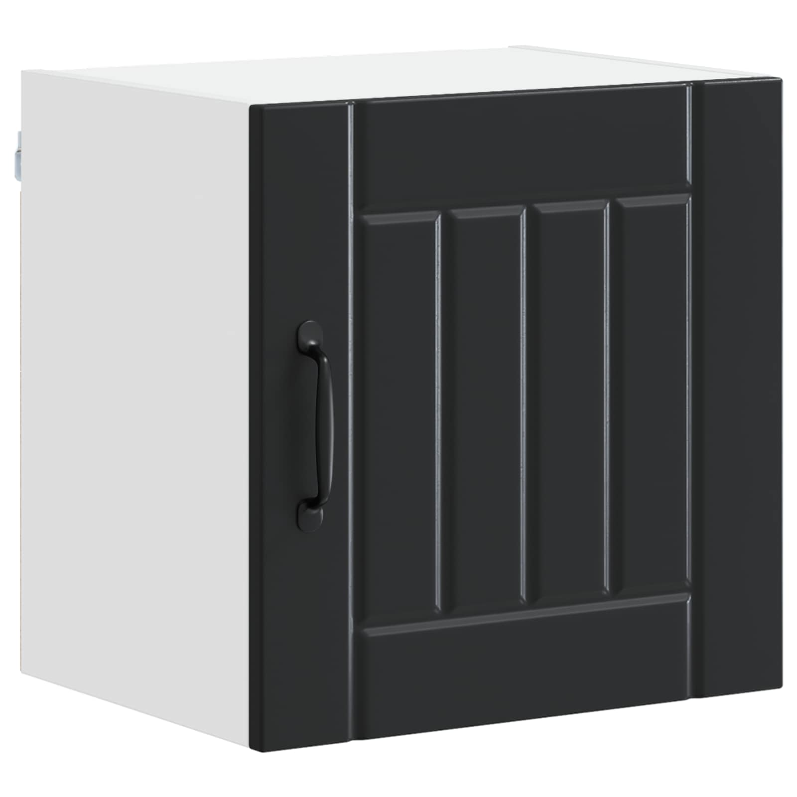 vidaXL Wall Cabinet LUCCA 2 pcs Black Engineered Wood 5