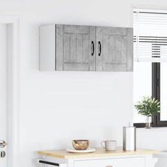 vidaXL Wall Cabinet LUCCA 2 pcs Concrete Grey Engineered Wood 4