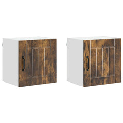 vidaXL Wall Cabinet LUCCA 2 pcs Smoked Oak Engineered Wood 2