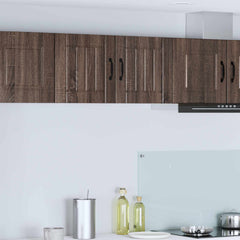 vidaXL Wall Cabinet LUCCA 2 pcs Brown Oak Engineered Wood 1