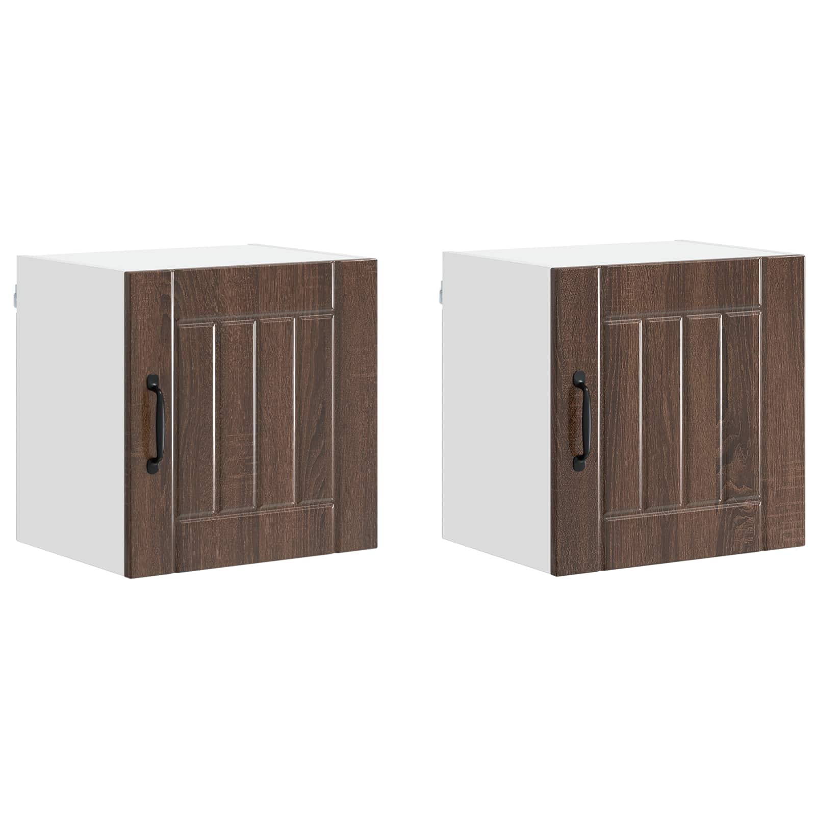 vidaXL Wall Cabinet LUCCA 2 pcs Brown Oak Engineered Wood 2