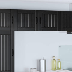 vidaXL Kitchen Wall Cabinet with Glass Door "Lucca" Black