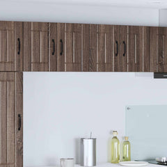 Kitchen Wall Cabinet "Lucca" Engineered Wood Brown Oak 1x wall cabinet (2 doors) 60 cm wide 40 cm high