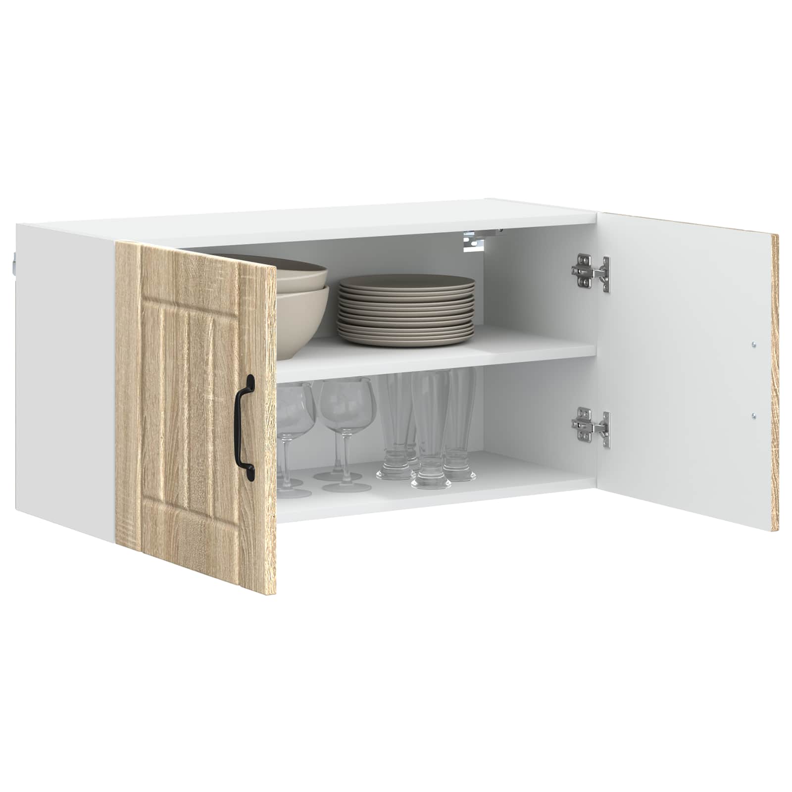 vidaXL Wall Cabinet LUCCA Sonoma Oak 80 x 31 x 40 cm Engineered Wood 3