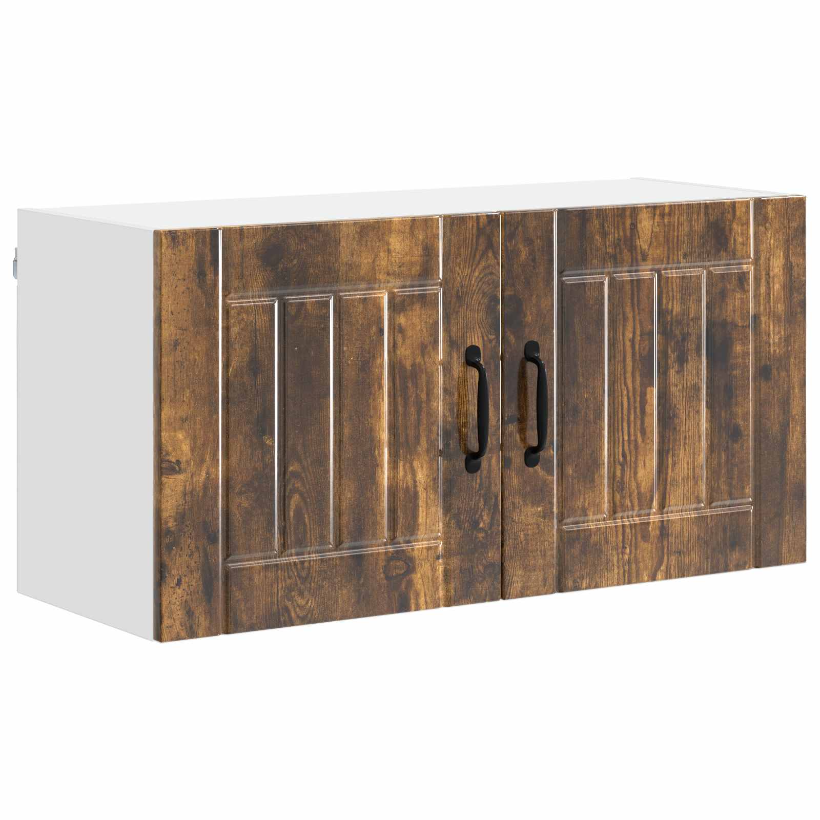 vidaXL Wall Cabinet LUCCA Smoked Oak 80 x 31 x 40 cm Engineered Wood 2