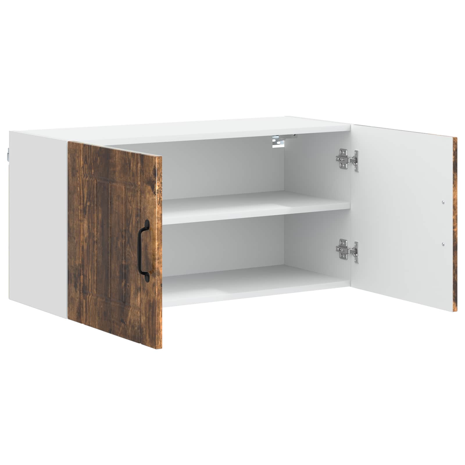 vidaXL Wall Cabinet LUCCA Smoked Oak 80 x 31 x 40 cm Engineered Wood 5