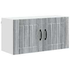vidaXL Wall Cabinet LUCCA Grey Sonoma 80 x 31 x 40 cm Engineered Wood 2