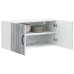 vidaXL Wall Cabinet LUCCA Grey Sonoma 80 x 31 x 40 cm Engineered Wood 3
