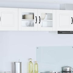 vidaXL Wall Glass Cabinet LUCCA White 80 x 31 x 40 cm Engineered Wood 1