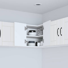 vidaXL Wall Corner Cabinet LUCCA White 57 x 57 x 40 cm Engineered Wood 4