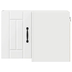 vidaXL Wall Corner Cabinet LUCCA White 57 x 57 x 40 cm Engineered Wood 6