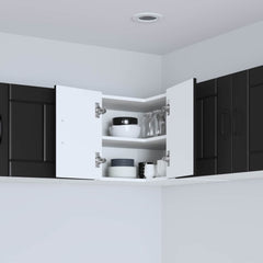 vidaXL Wall Corner Cabinet LUCCA Black 57 x 57 x 40 cm Engineered Wood 3