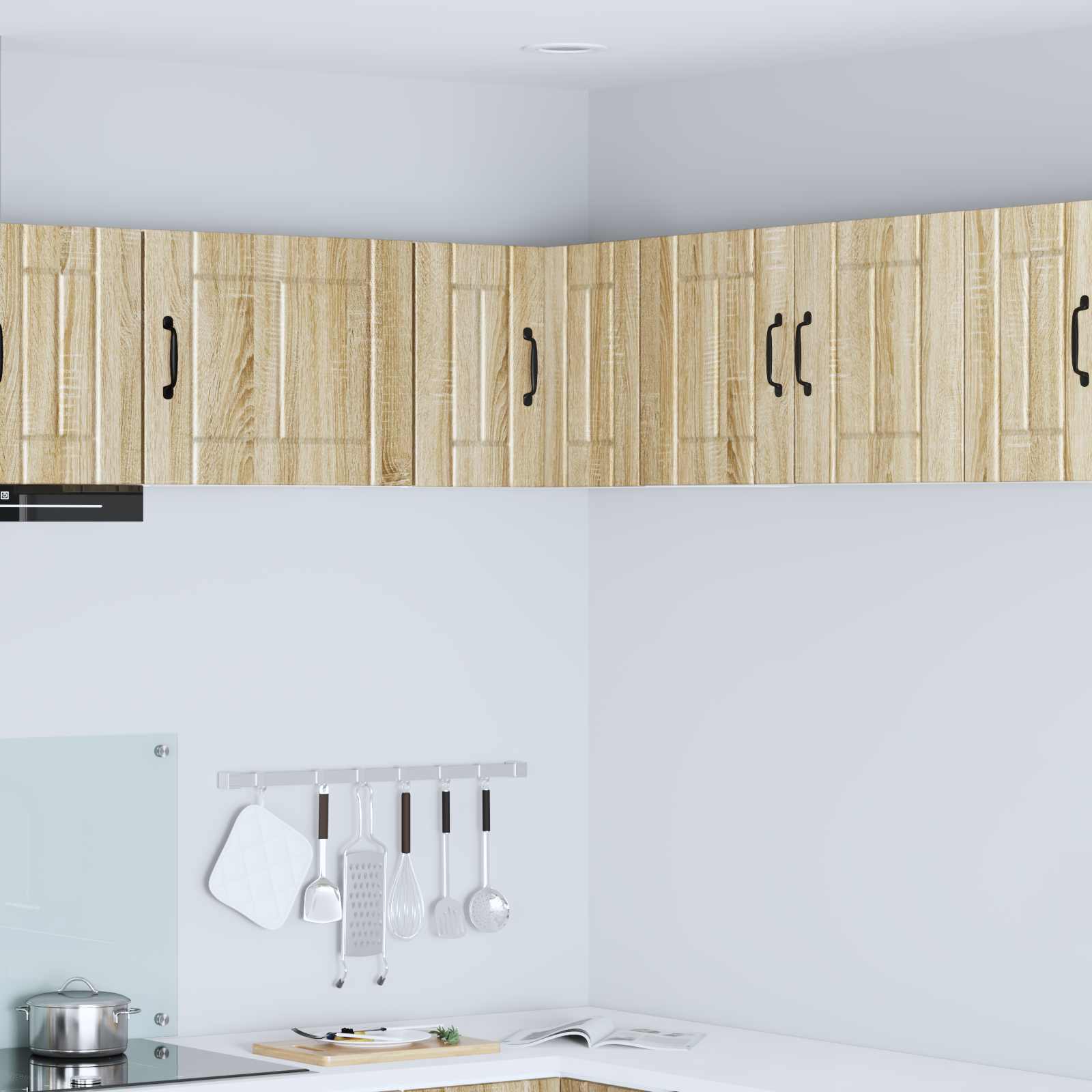 vidaXL Wall Corner Cabinet LUCCA Sonoma Oak 57 x 57 x 40 cm 1