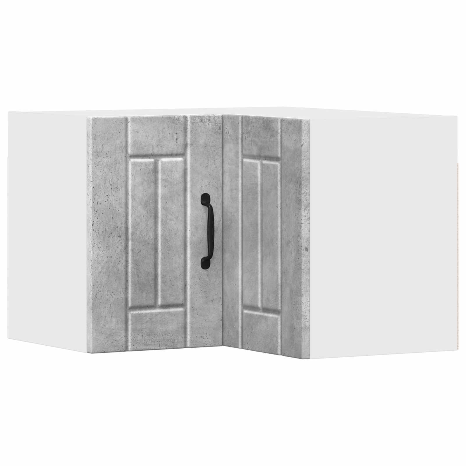 vidaXL Wall Corner Cabinet LUCCA Concrete Grey 57 x 57 x 40 cm 2