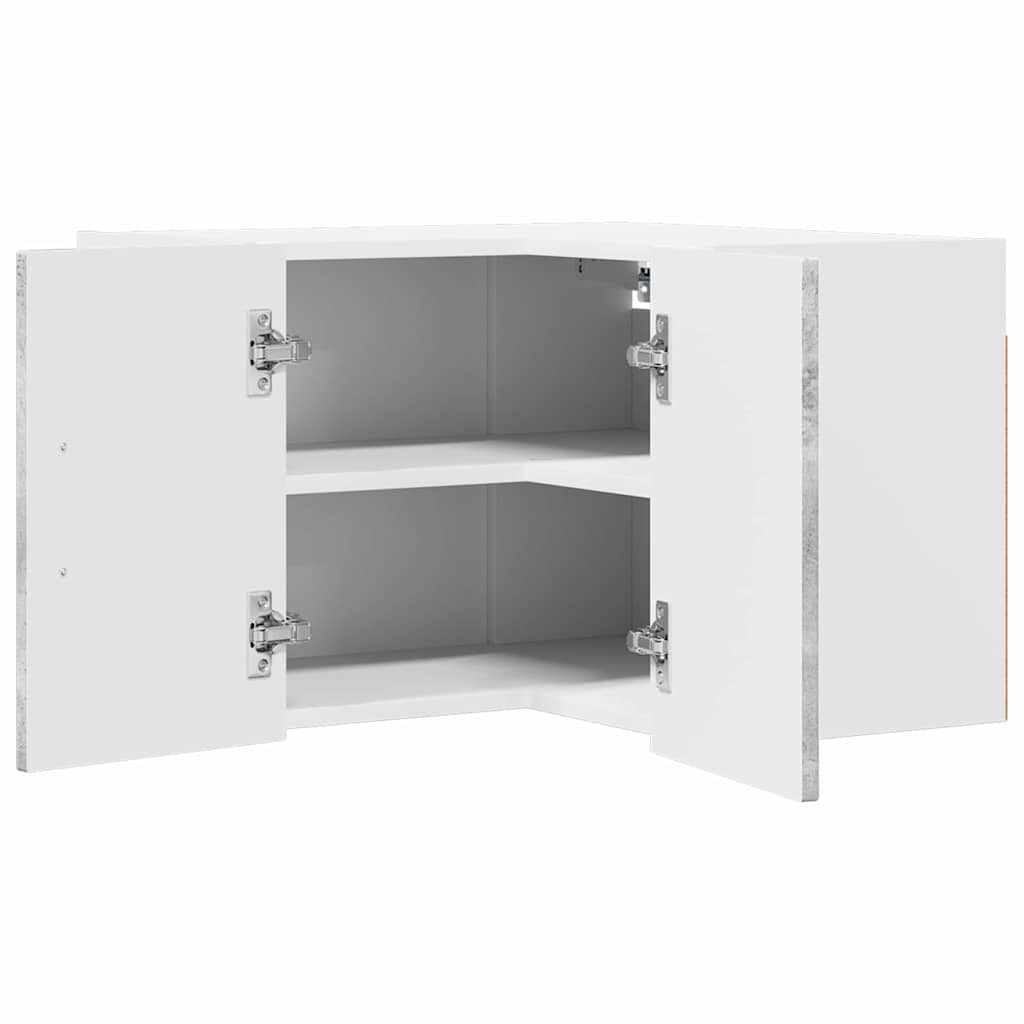 vidaXL Wall Corner Cabinet LUCCA Concrete Grey 57 x 57 x 40 cm 5