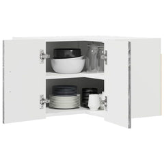 vidaXL Wall Corner Cabinet LUCCA Grey Sonoma 57 x 57 x 40 cm 3