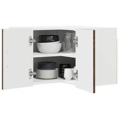 vidaXL Wall Corner Cabinet LUCCA Brown Oak 57 x 57 x 40 cm 2
