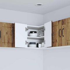 vidaXL Wall Corner Cabinet LUCCA Old Wood 57 x 57 x 40 cm 4