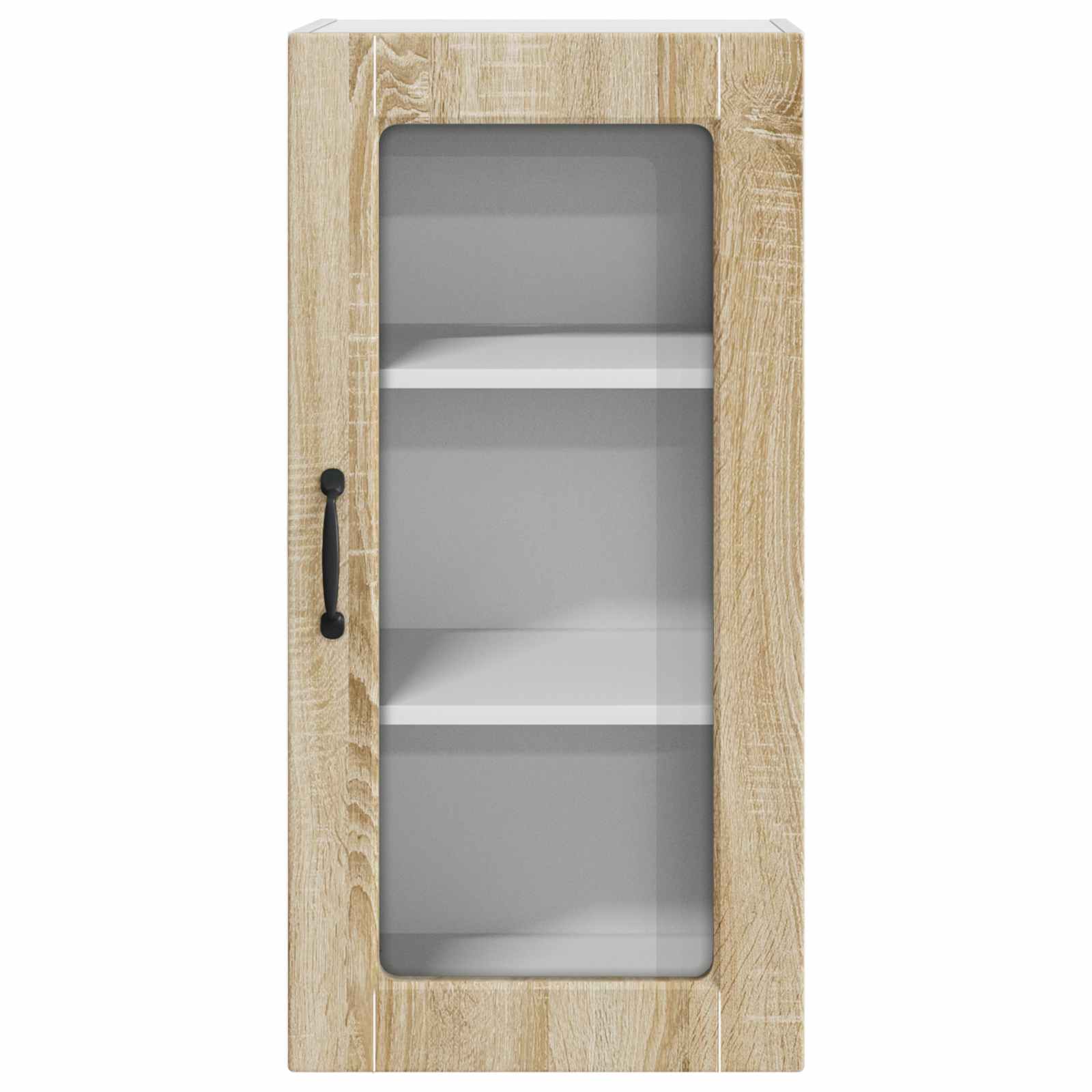 vidaXL Wall Glass Cabinet LUCCA Sonoma Oak 40 x 31 x 80 cm 6