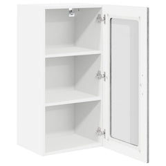 Wall Glass Cabinet LUCCA 2 pcs 40 x 31 x 80 cm Grey Sonoma 2x wall glass cabinet (1 door) 40 cm wide 80 cm high