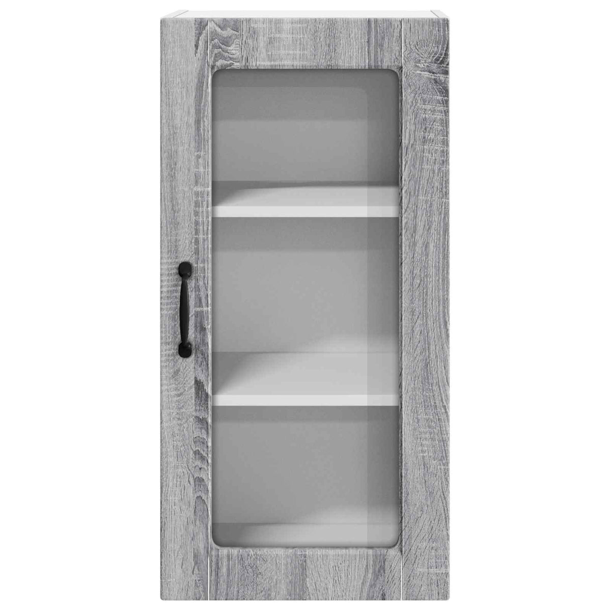 Wall Glass Cabinet LUCCA 2 pcs 40 x 31 x 80 cm Grey Sonoma 2x wall glass cabinet (1 door) 40 cm wide 80 cm high