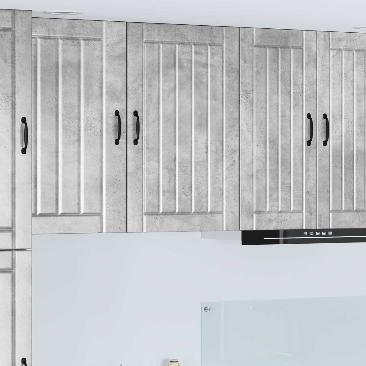 vidaXL Kitchen Wall Cabinet "Lucca" Engineered Wood Concrete Grey
