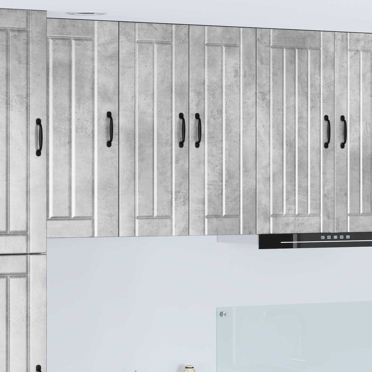 vidaXL Kitchen Wall Cabinet "Lucca" Engineered Wood Concrete Grey