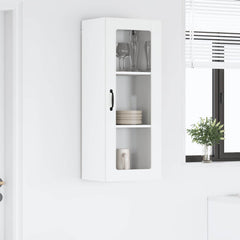 vidaXL Wall Glass Cabinet LUCCA White 40 x 31 x 100 cm Engineered Wood 4
