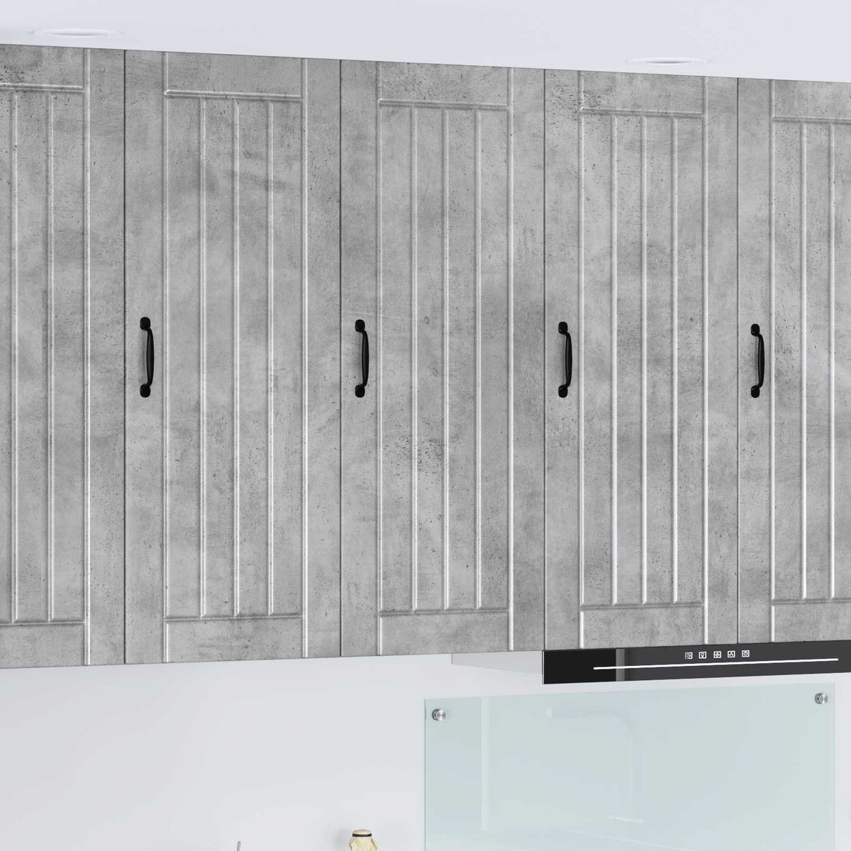 vidaXL Kitchen Wall Cabinet "Lucca" Engineered Wood Concrete Grey