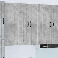 vidaXL Kitchen Wall Cabinet "Lucca" Engineered Wood Concrete Grey