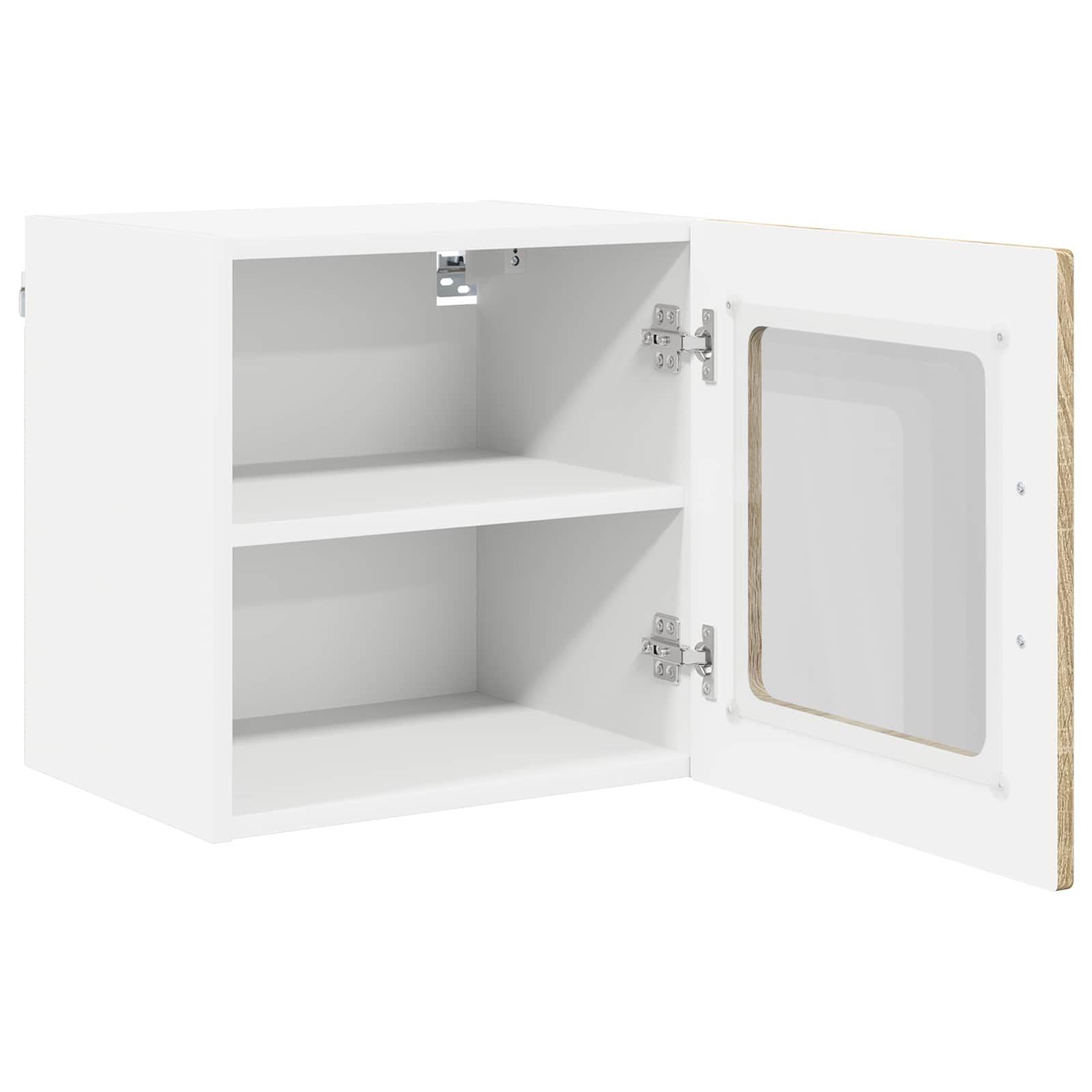 vidaXL Wall Glass Cabinet PORTO Sonoma Oak 40 x 31 x 40 cm 5