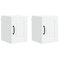 vidaXL Wall Cabinet PORTO 2 pcs White Engineered Wood 2