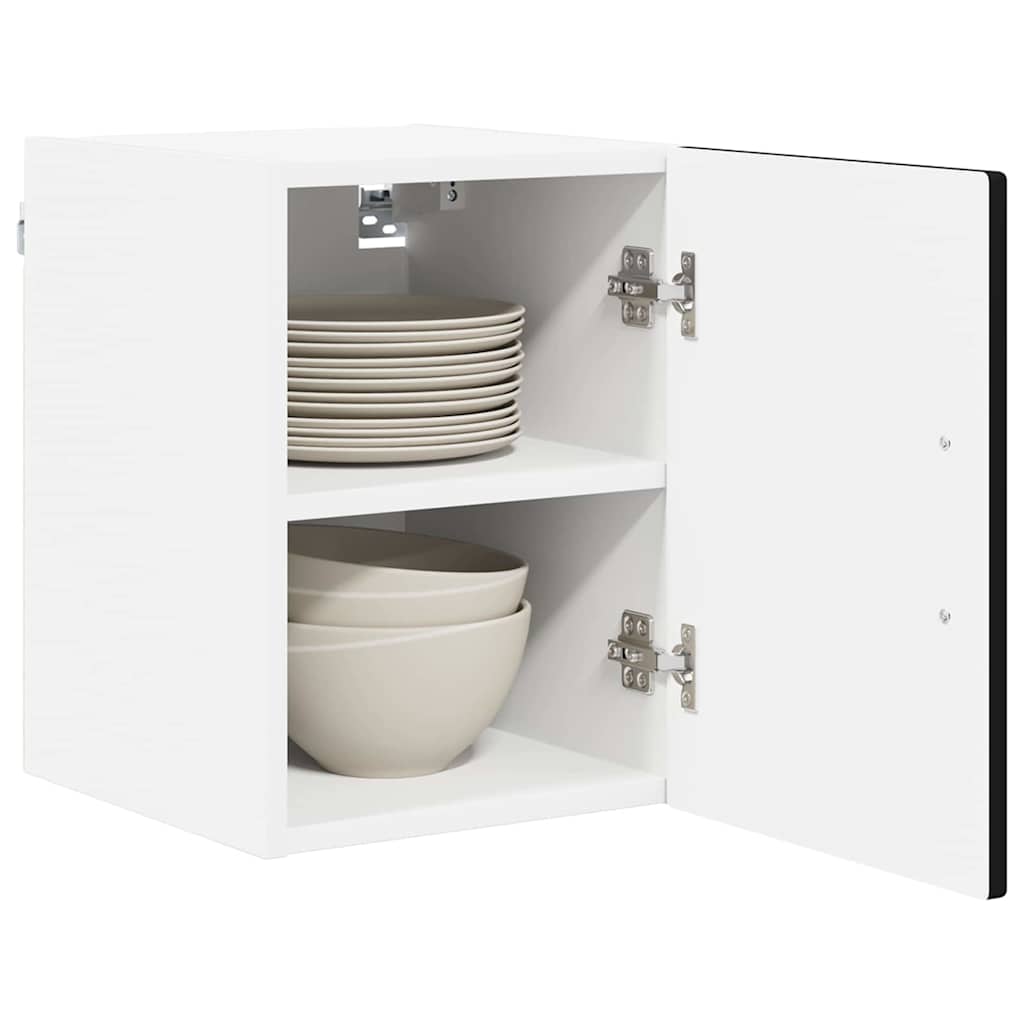 vidaXL Wall Cabinet PORTO Black 30 x 31 x 40 cm Engineered Wood 3