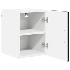 vidaXL Wall Cabinet PORTO 2 pcs Black Engineered Wood 6