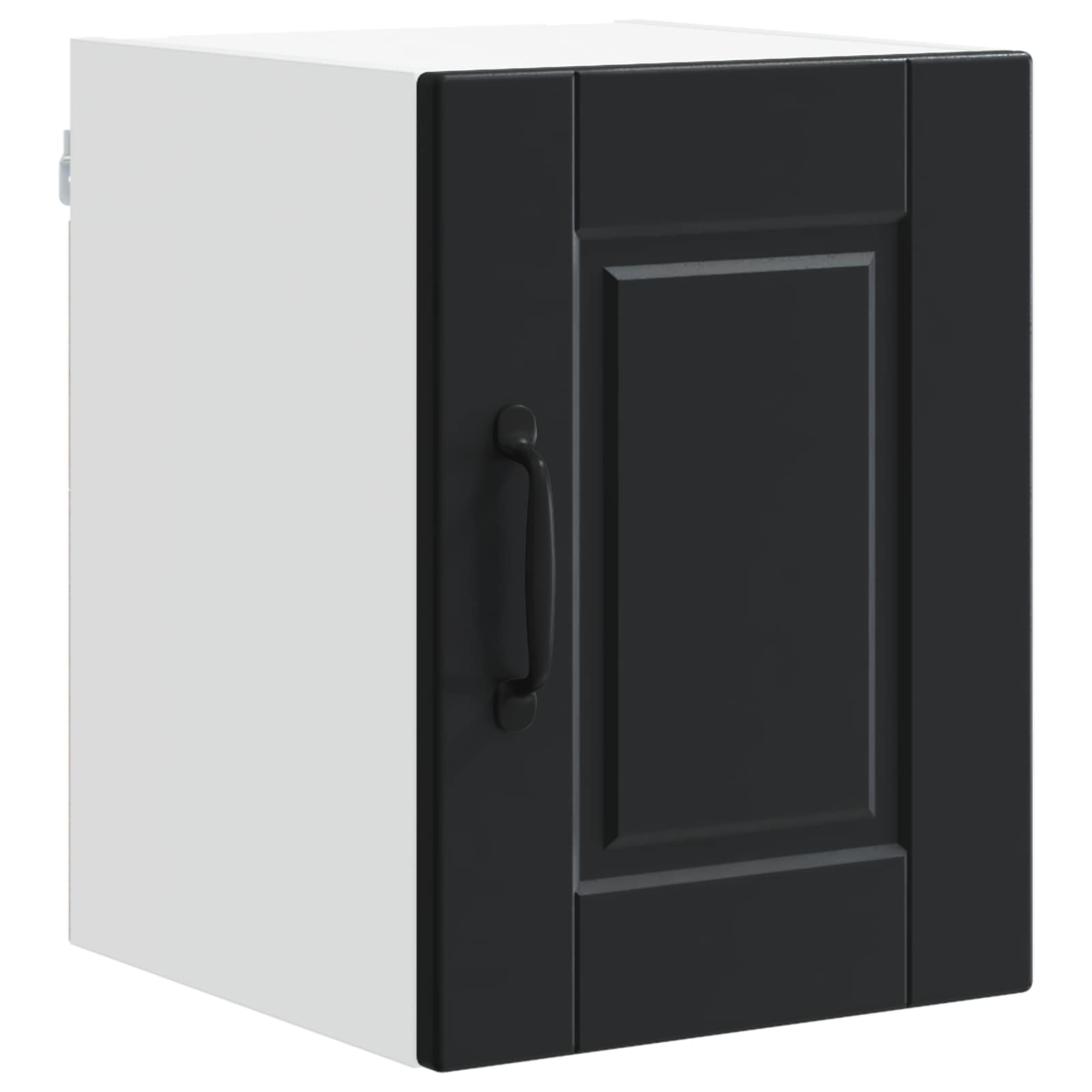 vidaXL Wall Cabinet PORTO 2 pcs Black Engineered Wood 5
