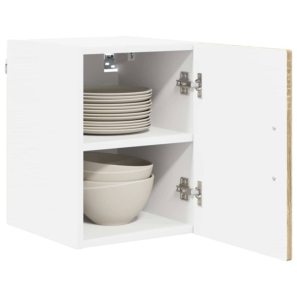 vidaXL Wall Cabinet PORTO 2 pcs Sonoma Oak Engineered Wood 3