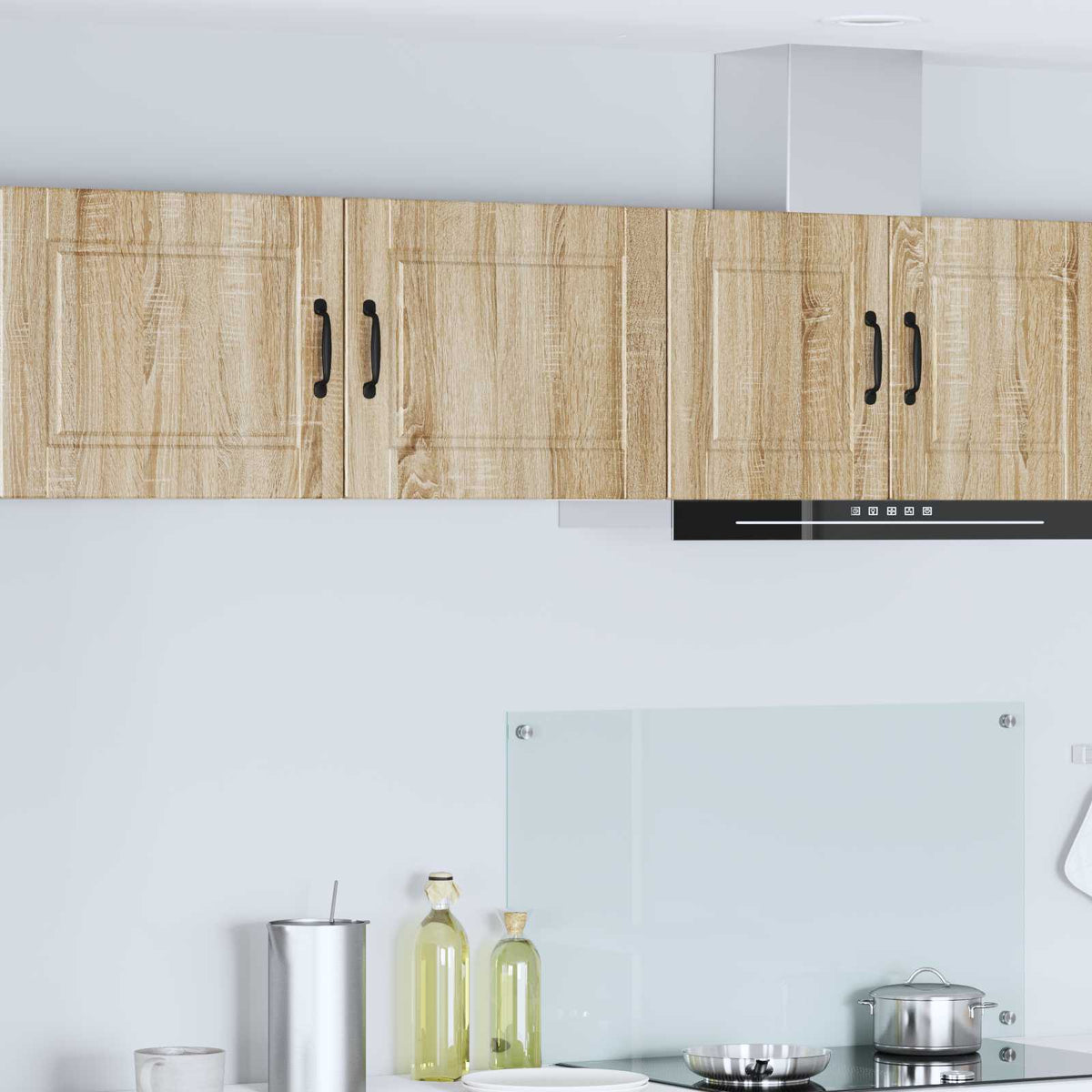 vidaXL Kitchen Wall Cabinet with Glass Door "Porto" Sonoma Oak