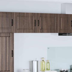 vidaXL Kitchen Wall Cabinet with Glass Door "Porto" Brown Oak