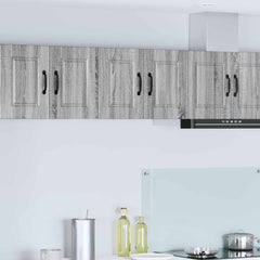 Kitchen Wall Cabinet "Porto" Engineered Wood Grey Sonoma 1x wall cabinet (2 doors) 60 cm wide 40 cm high