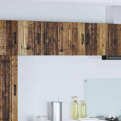 Kitchen Wall Cabinet with Glass Door "Porto" Old Wood 2x wall cabinet (2 doors) 60 cm wide 40 cm high