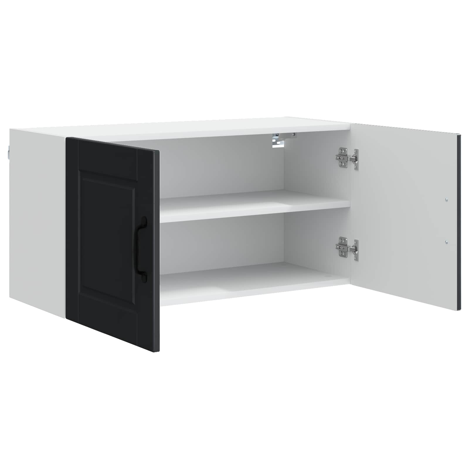 vidaXL Wall Cabinet PORTO Black 80 x 31 x 40 cm Engineered Wood 5