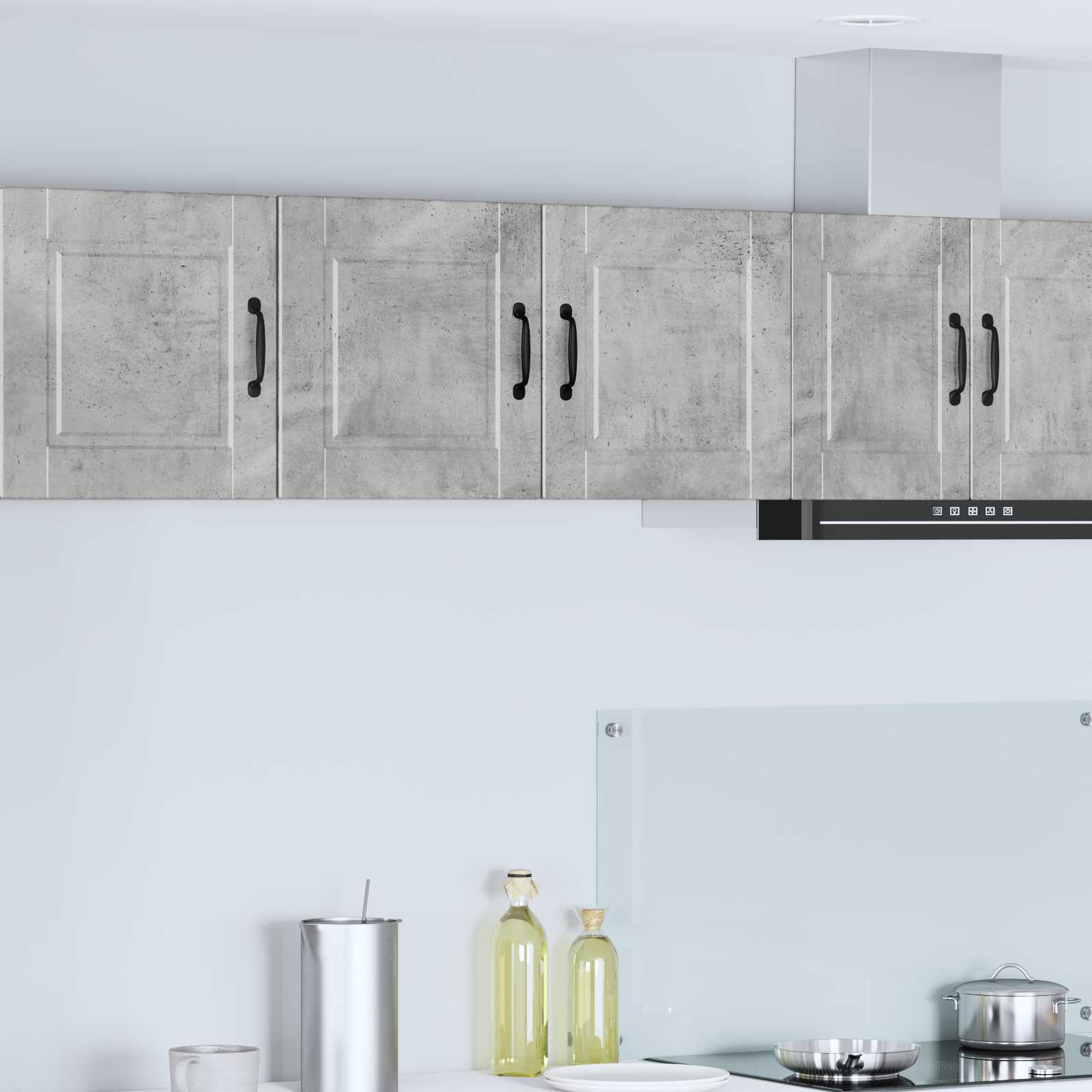 vidaXL Wall Cabinet PORTO Concrete Grey 80 x 31 x 40 cm 1