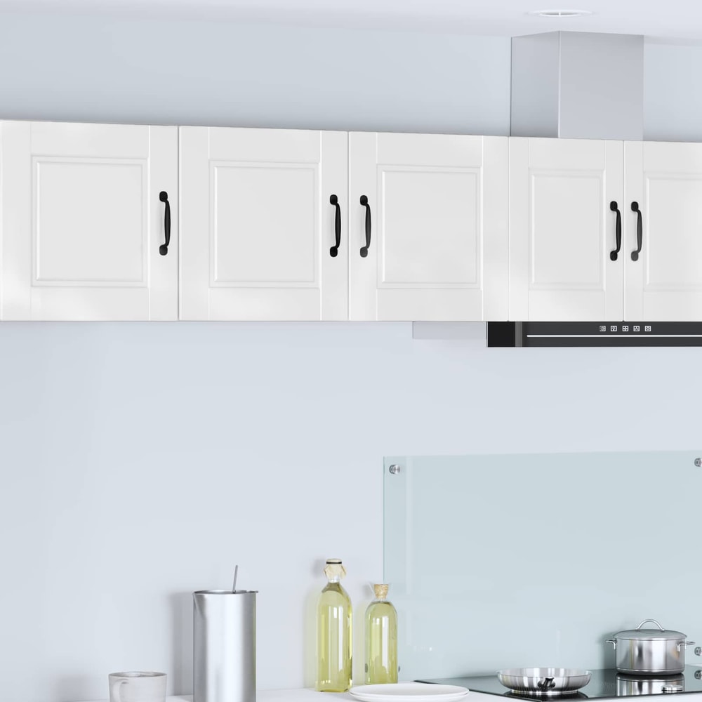 Kitchen Wall Cabinet "Porto" Engineered Wood High Gloss White 1x wall cabinet (2 doors) 80 cm wide 40 cm high