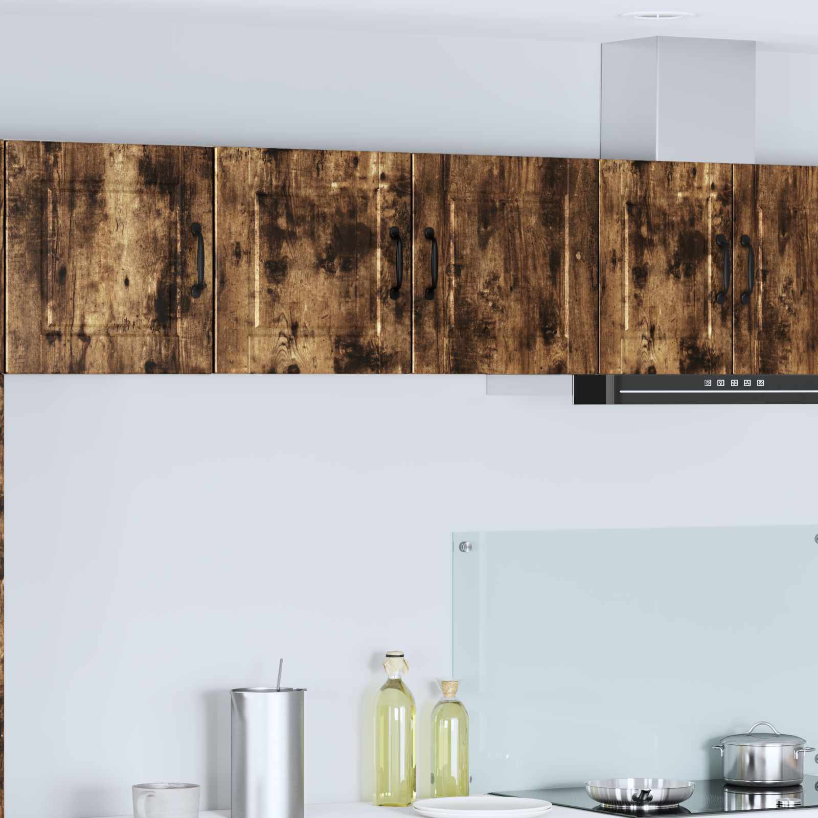 vidaXL Wall Cabinet PORTO Smoked Oak 80 x 31 x 40 cm Engineered Wood 1