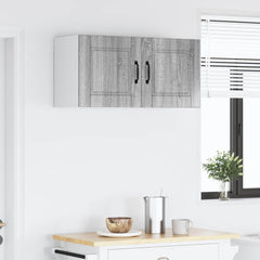 Kitchen Wall Cabinet "Porto" Engineered Wood Grey Sonoma 1x wall cabinet (2 doors) 80 cm wide 40 cm high