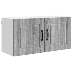 Kitchen Wall Cabinet "Porto" Engineered Wood Grey Sonoma 1x wall cabinet (2 doors) 80 cm wide 40 cm high