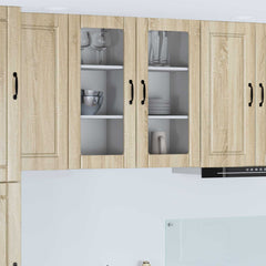 vidaXL Kitchen Wall Cabinet with Glass Door "Porto" Sonoma Oak